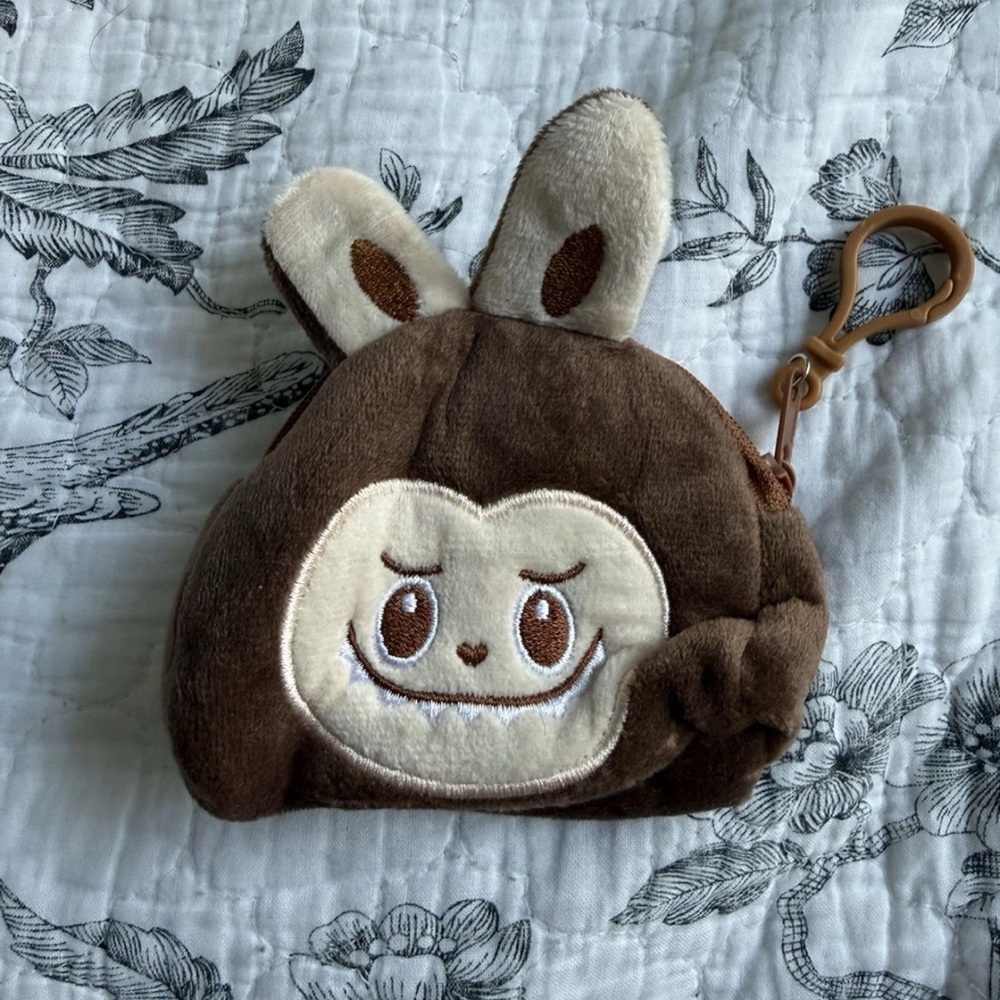 Brown Labubu Coin Purse | Cute Plush Wallet | Kawaii Style | Small Pouch| NEW
